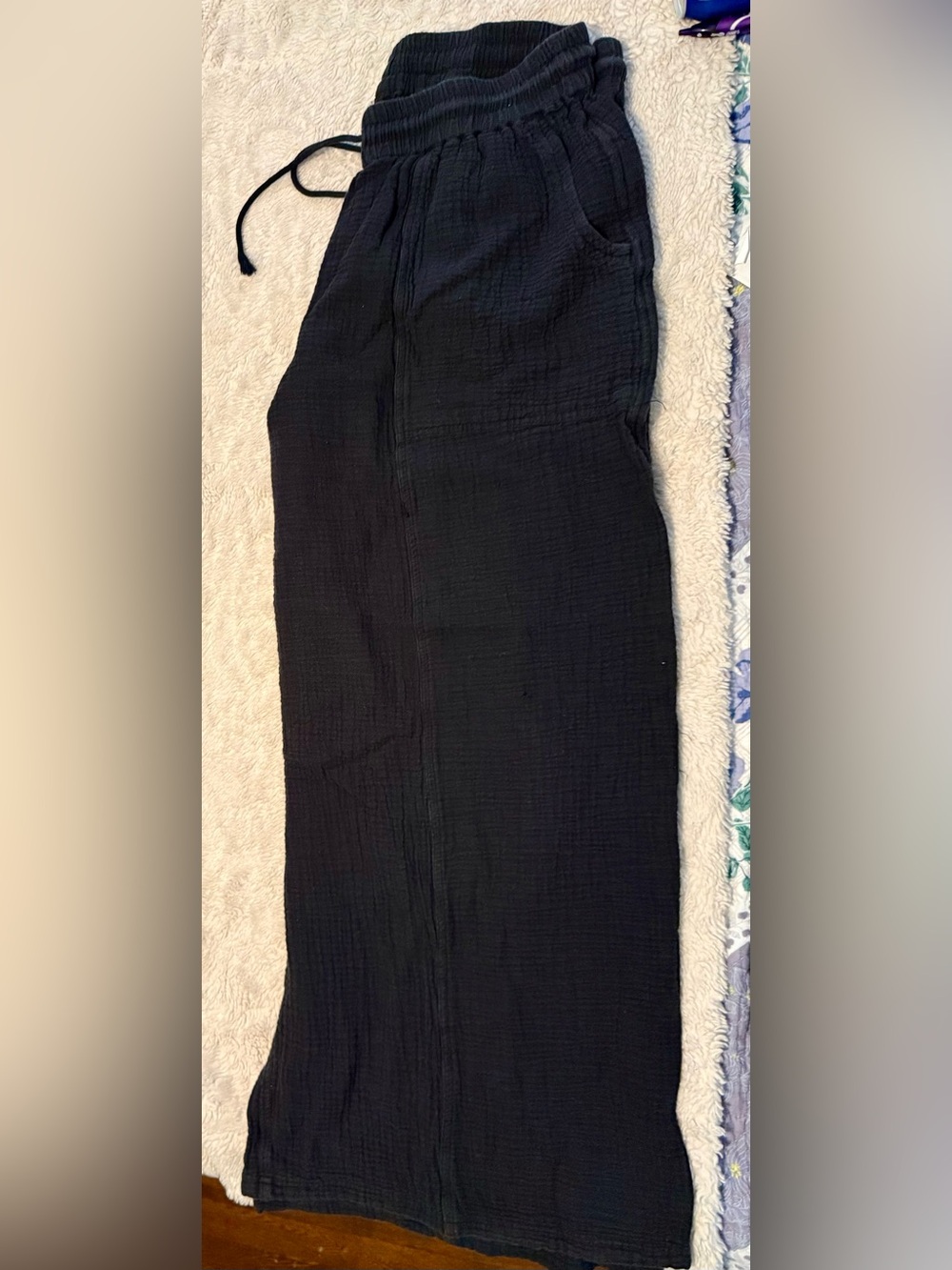 Lucky Brand Beachy Cotton Gauze Wide Leg Pants
